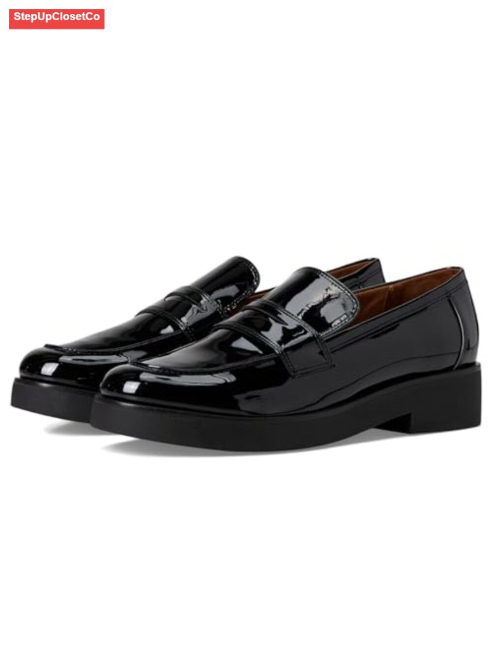 Faux Leather Pull-On Moc Toe Loafers